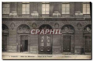 Postcard Ancient Coins Hotel Paris Mint, facade Detail