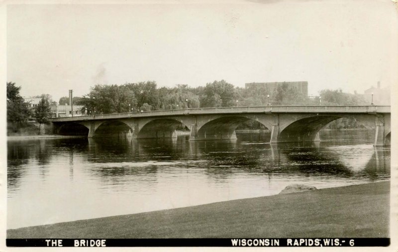 WI - Wisconsin Rapids. The Bridge    RPPC