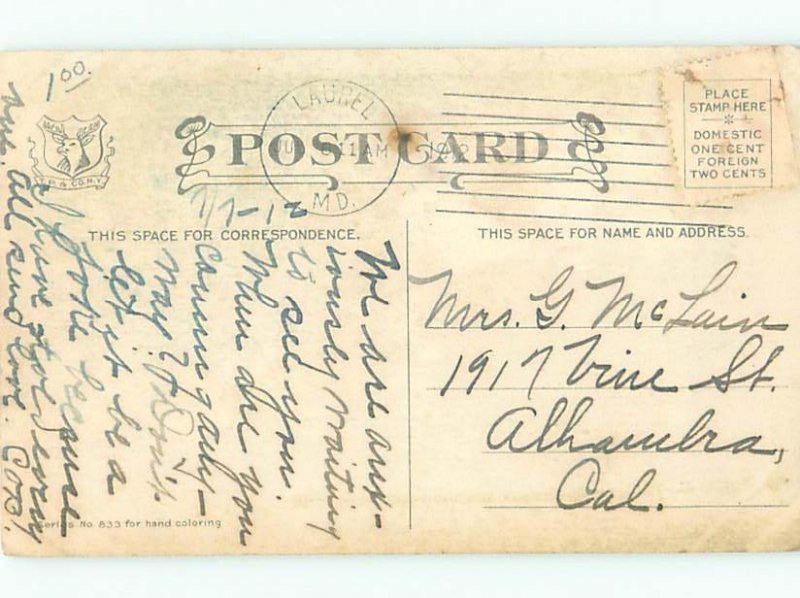 Pre-Linen signed BOY WITH HIS DOG AC1198