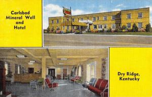 Dry Ridge Kentucky Carlsbad Mineral Well Hotel Multiview Antique Postcard K19889