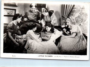 1933 Little Women Katharine Hepburn & Joan Bennett Real Photo Postcard