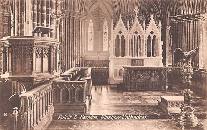 Pulpit & Reredos, Glasgow Cathedral Scotland, UK Unused 