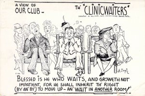 Hal Empie, Humor,  A View....The Clinic Waiters , Duncan AZ   Old Post Card