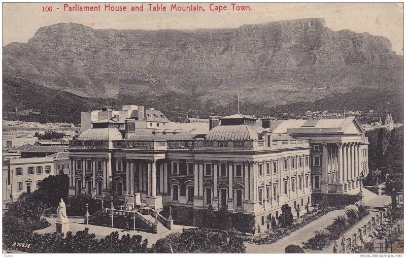 Parliament House & Table Mountain, Cape Town, South Africa, PU-1910