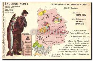 Postcard Old Scott Emulsion Department Seine et Marne Meaux Melun Provins