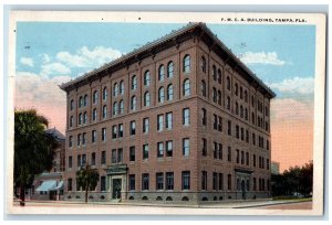 1920 YMCA Building Entrance Dirt Road Corner Street Tampa Florida FL Postcard