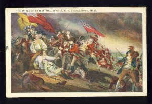 Charlestown, Massachusetts/MA Postcard, Battle Of Bunker Hill Painting