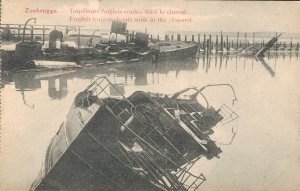 Belgium World War 1 Zeebrugge Sunken English Torpedo Boats 06.21