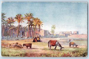 Picturesque Egypt Postcard Arab Village 1910 Antique Oilette Tuck Art