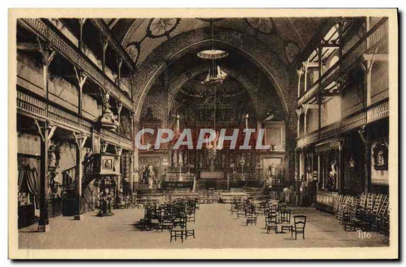 Old Postcard Saint Jean de Luz Interior of & # 39Eglise