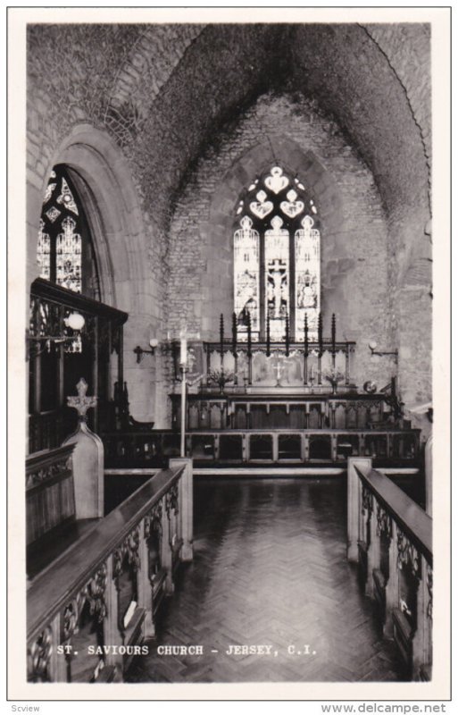 RP: JERSEY , C.I. , 30-40s ; Interior , Saviours Church