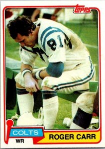 1981 Topps Football Card Roger Carr Baltimore Colts sk60179