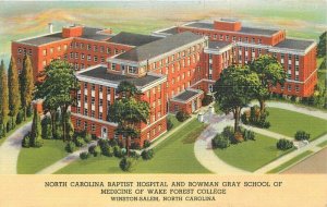 Winston Salem North Carolina Baptist Base Hospital Teich 1941 Postcard 22-2047