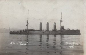 British Royal Navy RPPC Photo HMS Essex Cruiser 1910