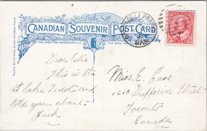 Crescent Lake Portage La Prairie MB Manitoba c1905 Warwick Postcard G79