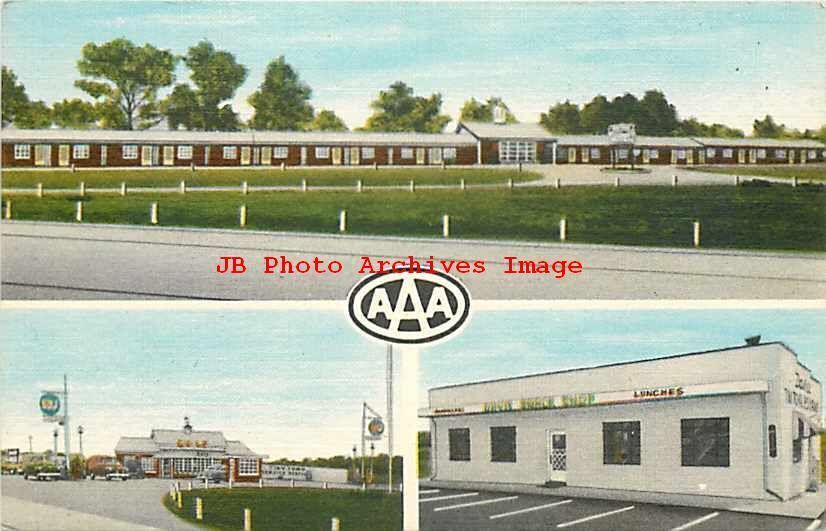 KY, Guthrie, Kentucky, Tiny Town Motel, Gas Station, SheddBrown Co No 13,740F United States