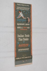 Andy Lococo's Cockatoo Inglewood CA 20 Strike Matchbook Cover