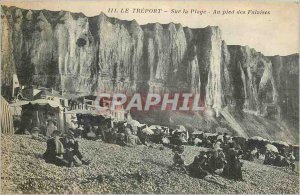 Old Postcard Treport On the Beach at the foot of cliffs