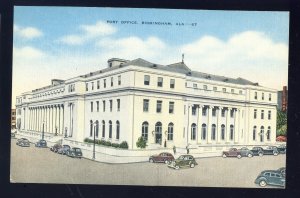 Birmingham, Alabama/AL Postcard, View Of US Post Office, Old Cars