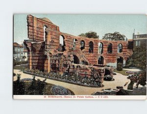 Postcard Ruines du Palais Gallien, Bordeaux, France