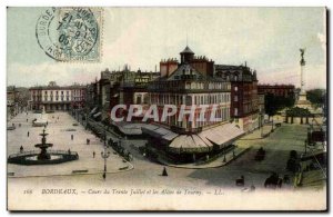 Bordeaux Postcard Old Course Thirty July and aisles Tourny