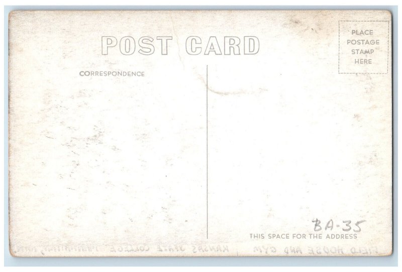 c1950's Field House and Gym Kansas State College Manhattan KS Antique Postcard 