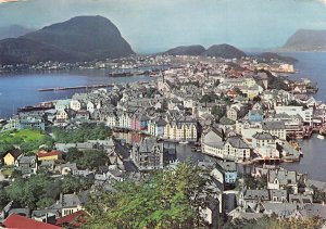 ALESUND NORWAY~PANORAMA BIRDS EYE VIEW~1963 POSTCARD