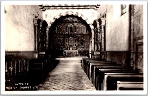 Mission Dolores Interior Spaces San Francisco California CA RPPC Photo Postcard