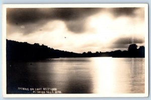 Redwood Falls Minnesota MN Postcard RPPC Photo Evening Lake Redwood c1910's