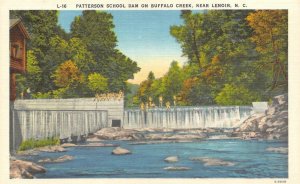 LENOIR, NC North Carolina  KIDS~PATTERSON SCHOOL DAM~Buffalo Creek  Postcard