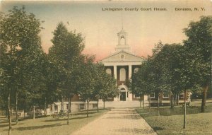 Geneseo New York Livingston Country Court Houses Alberype 1921 Postcard 21-10122