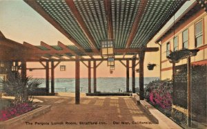  DEL MAR CA~STRATFORD INN~PERGOLA LUNCH ROOM-1924 ALBERTYPE PHOTO POSTCARD