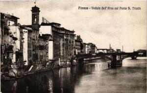 CPA AK FIRENZE Veduta dell'Arno col Ponte S. Trinita ITALY (492257)