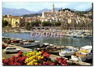 Modern Postcard The French Riviera Menton Unforgettable Port and Old Town