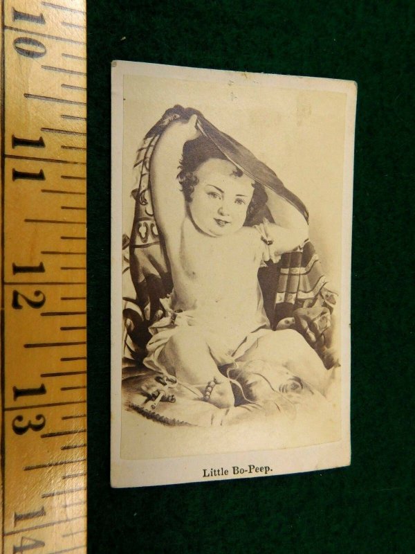Lovely Adorable Vintage Original Little Bo-Peep CDV Civil War Era Card F45