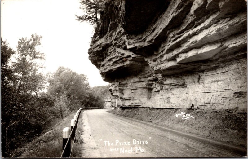 Real Photo Postcard The Prize Drive near Noel, Missouri