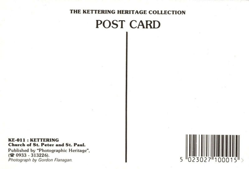 Northamptonshire Postcard - Kettering - Church of St Peter and St Paul RRR413