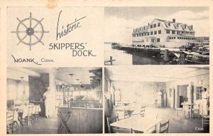 Noank Connecticut Skipper's Dock Restaurant Interior Multiview Postcard AA65758