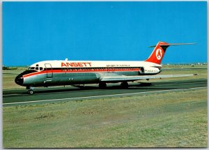 Airplane Ansett Airlines of Australia Twelve McDonnell Douglas DC9 Jet Postcard