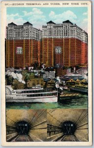 c1910s New York City NY Hudson Terminal Tubes Subway Tunnel Sternwheeler PC A200