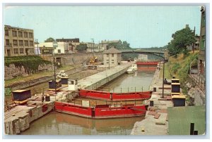 c1960s Gatees Of The Famous Locks Erie-Barge Canal Lockport New York NY Postcard