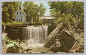 Warren Vermont~Falls & Covered Bridge~Mad River~Vintage Postcard