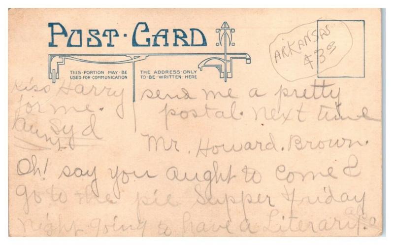 E.A. Budd Post Co.'s Brentwood, AR Post Yard Postcard *4W