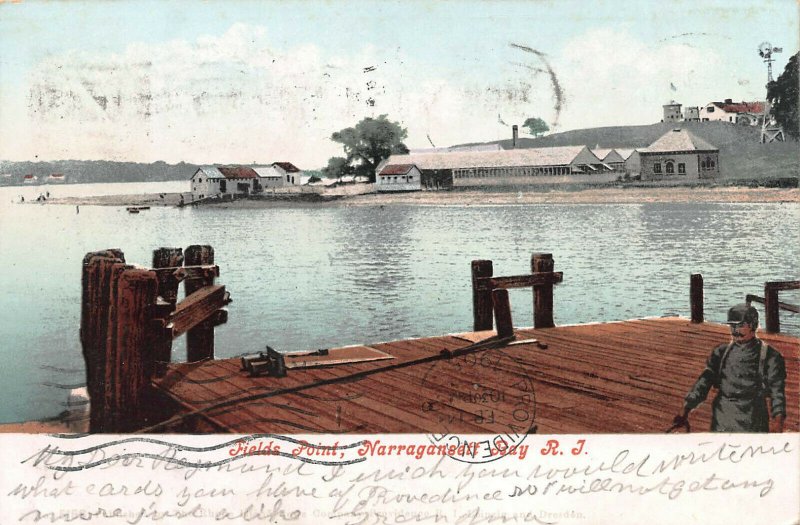 Fields Point, Narragansett, Rhode Island, Early Postcard, Used in 1905