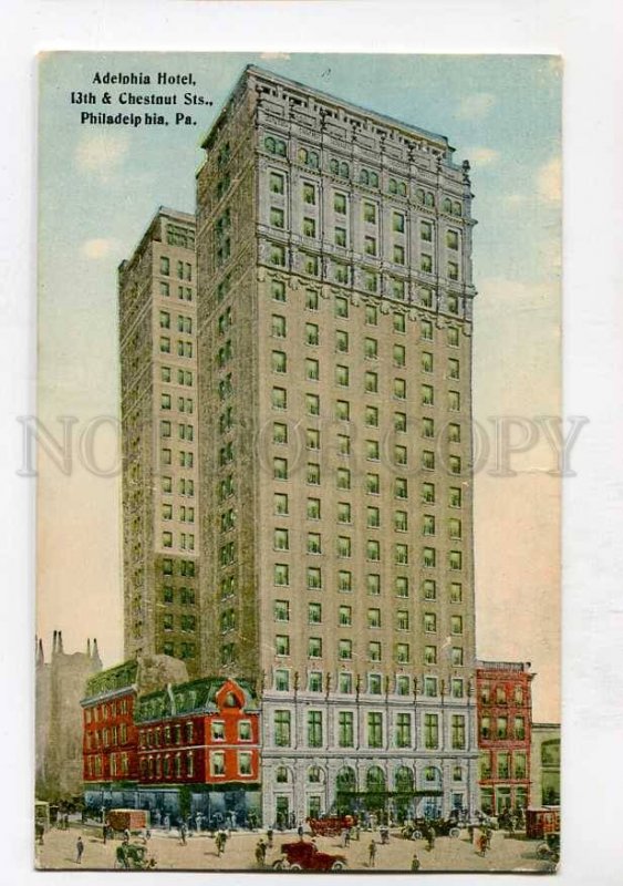 415845 USA Pa Philadelphia Adelphia Hotel 13th chestnut street Old postcard