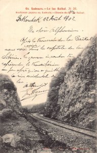 Russia Le lac Baikal Lake Chemin de Fer Railway 1902 vintage postcard B908