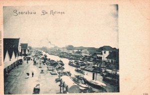 Indonesia Soerabaja De Kalimas Surabaya Vintage Postcard 09.20