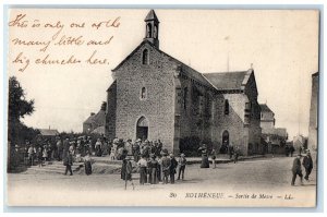 c1910 Leaving Mass Rotheneuf Saint-Malo France Posted Antique Postcard