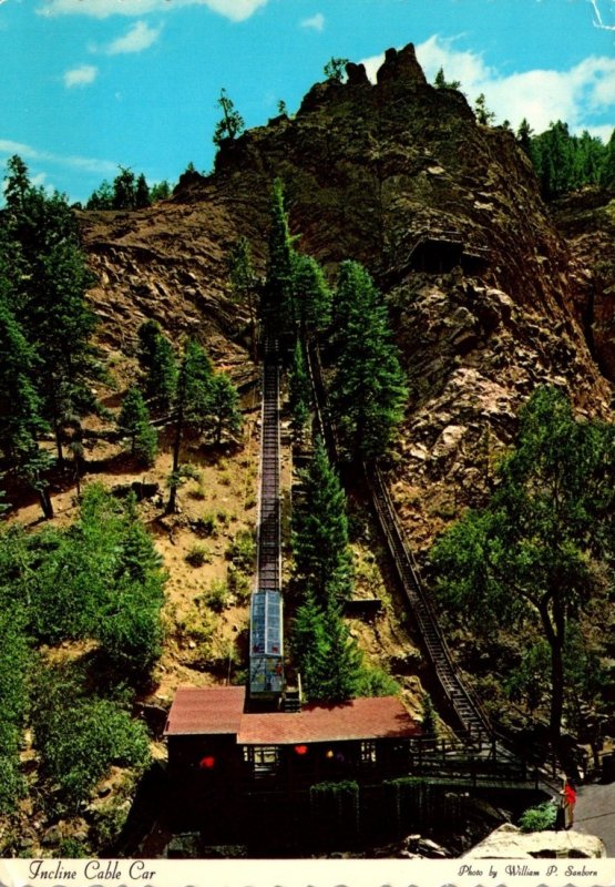 Colorado Colorado Springs South Cheyenne Canon Incline Cable Car To Eagles Ne...