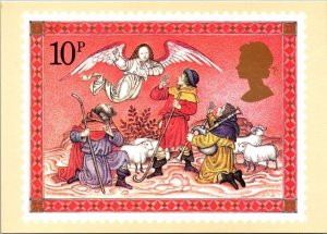 Stamps On Postcards England 1979 10P Christmas The Shepherds